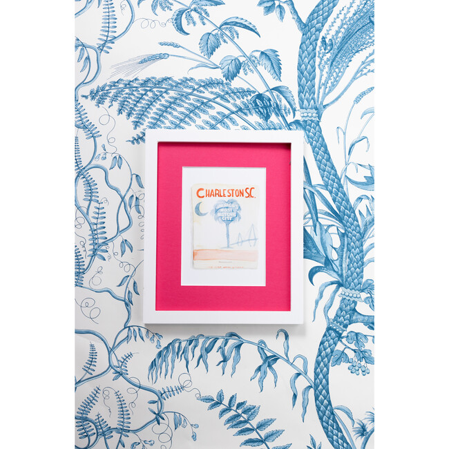 Charleston Matchbook, Beige, Blue Grey, Red Peach