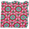 Suzani Tablecloth Regular 60"x90", Green, Pink - Tabletop - 1 - thumbnail