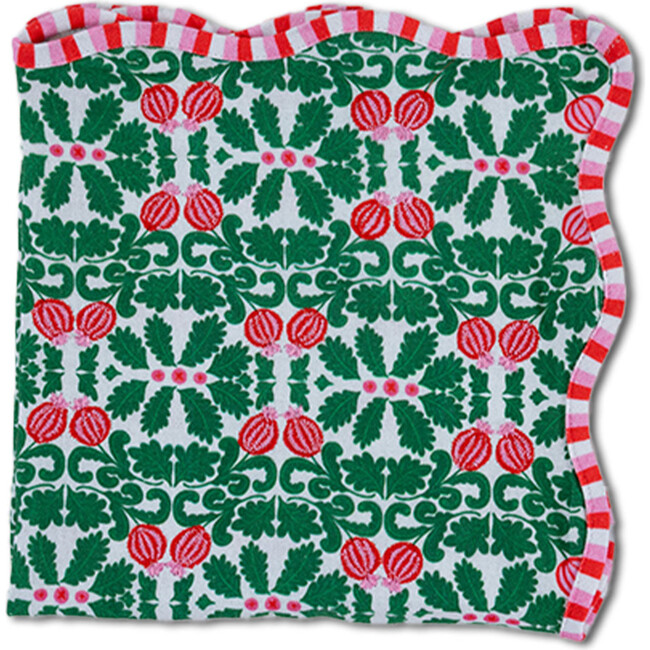 Pomegranate Tablecloth Regular 60"x90", Green & Pink