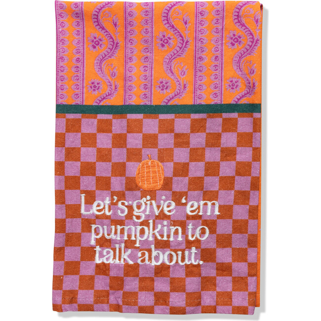 Pumpkin To Talk About Dish Towel, Orange
