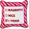 I Tried Needlepoint Pillow, Pink, Red - Decorative Pillows - 1 - thumbnail