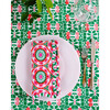 Pomegranate Tablecloth Large 72"x108", Green & Pink - Tabletop - 2 - thumbnail