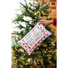 Tinsel in a Tangle Needlepoint Pillow, Pink, Green - Decorative Pillows - 3 - thumbnail