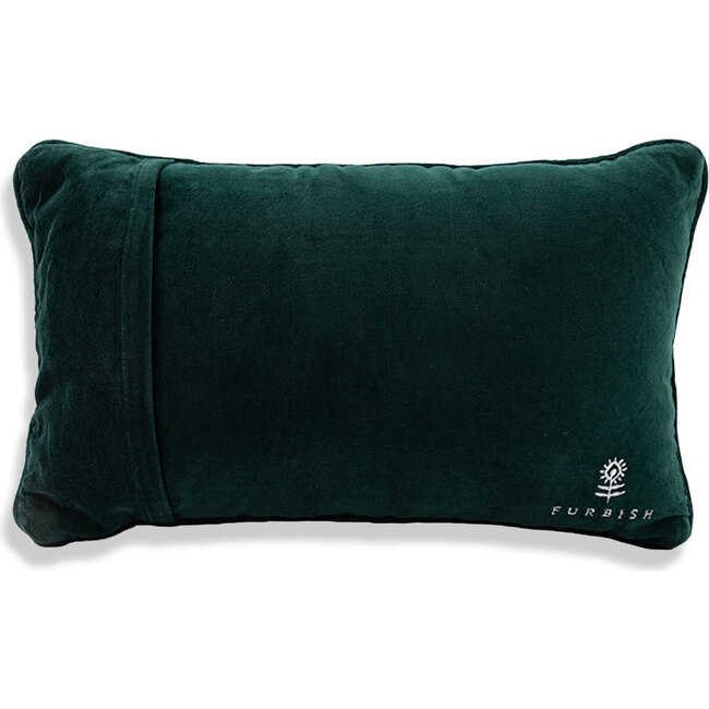 Tinsel in a Tangle Needlepoint Pillow, Pink, Green - Decorative Pillows - 4