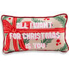All I Want Needlepoint Pillow, Red, Beige, Green - Decorative Pillows - 1 - thumbnail
