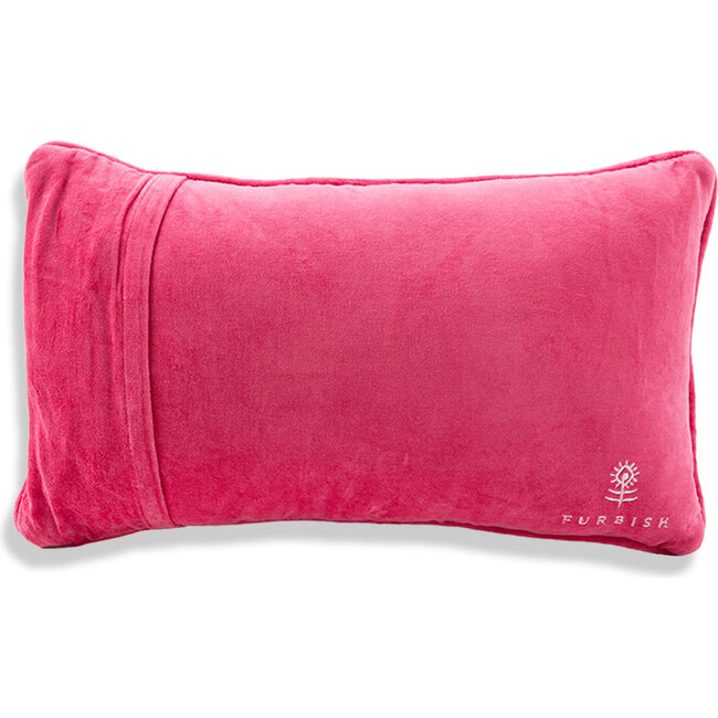 Merry & Bright Needlepoint Pillow, White, Pink, Rainbow - Decorative Pillows - 3