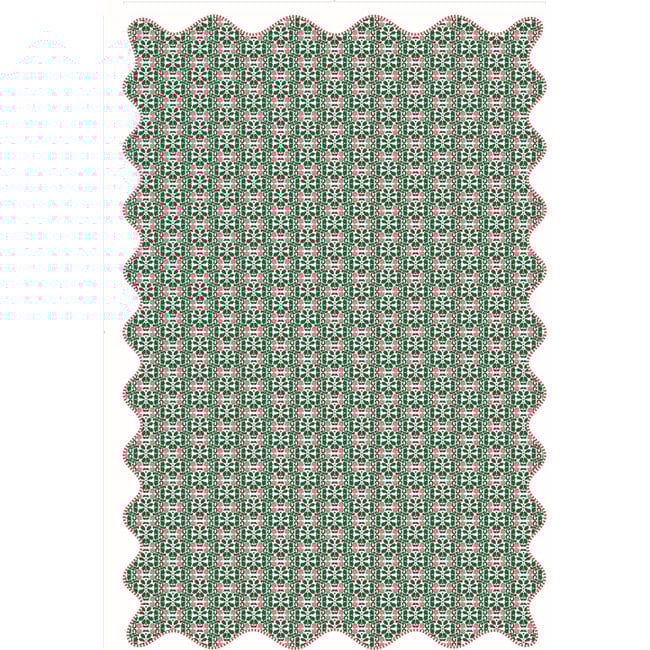 Pomegranate Tablecloth Regular 60"x90", Green & Pink - Tabletop - 3