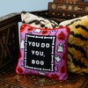 Boo Needlepoint Pillow, Pink, Black - Decorative Pillows - 2