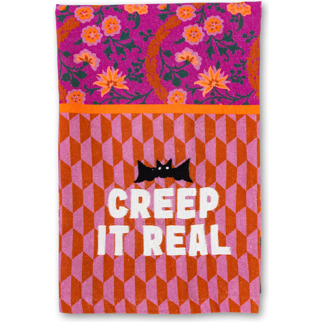 Creep It Real Dish Towel, Orange