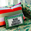 Bad Witch Energy Needlepoint Pillow, Green, Black - Decorative Pillows - 2