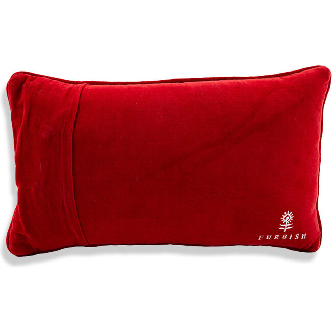 Check it Twice Needlepoint Pillow, Red, White - Decorative Pillows - 3