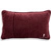 Let's Get Merry Needlepoint Pillow, Maroon, Red - Decorative Pillows - 4 - thumbnail