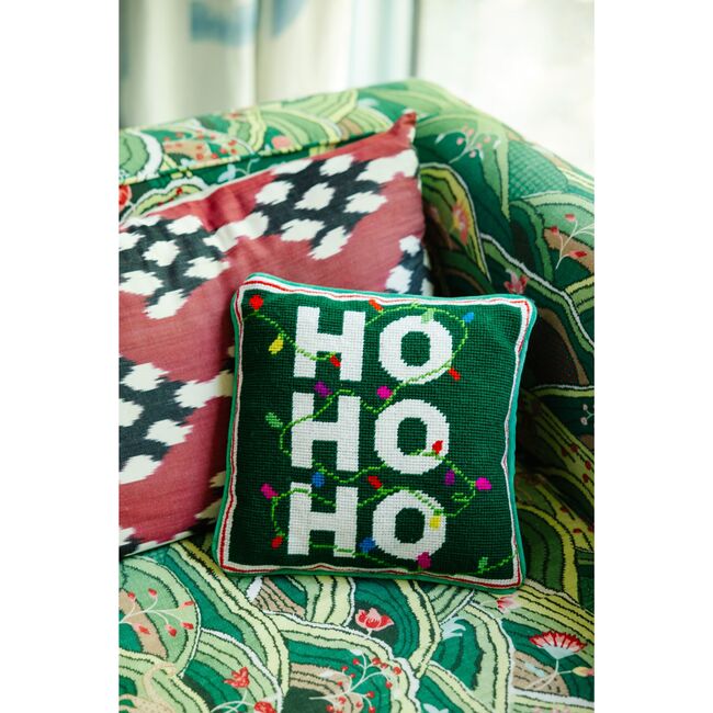 Ho Ho Ho Needlepoint Pillow