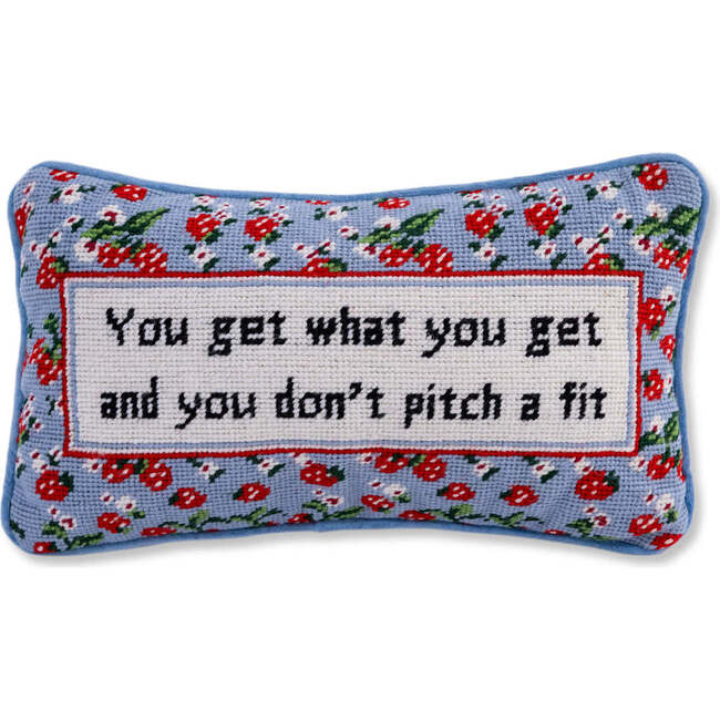 Get What You Get Needlepoint Pillow - Decorative Pillows - 1