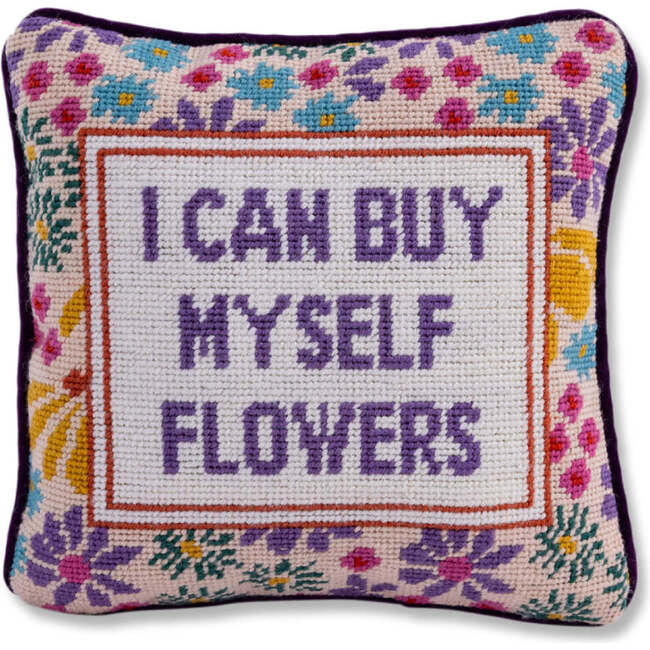 Flowers Needlepoint Pillow - Decorative Pillows - 1