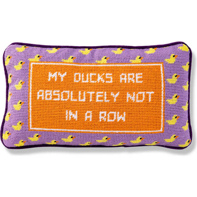 Ducks in a Row Needlepoint Pillow - Decorative Pillows - 1