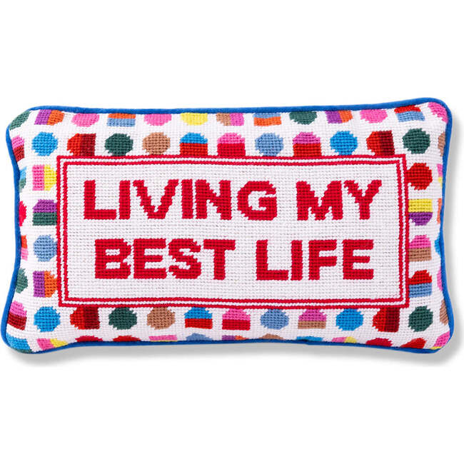 Best Life Needlepoint Pillow - Decorative Pillows - 1