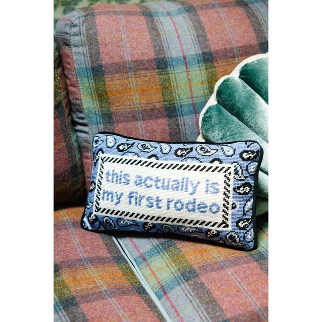 First Rodeo Needlepoint Pillow