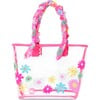 Puffy Flowers Clear Tote 2 Piece Set - Bags - 3 - thumbnail