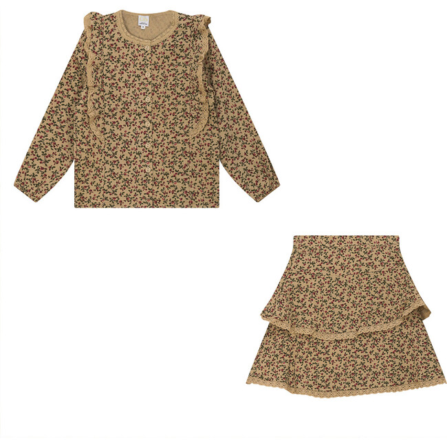 Cotton Woven Top and Skirt Sandstorm