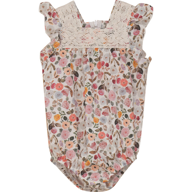 Printed Floral Lace Onesie Multi Floral
