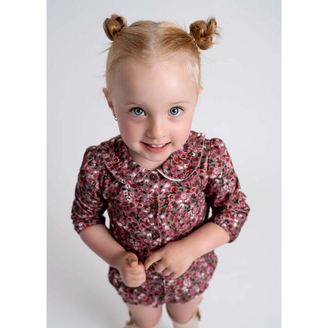 Flower Print Lace Set Cream