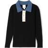 Multi Polo Rib Sweater Black - Sweaters - 2