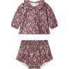 Flower Print Lace Set Grey - Mixed Apparel Set - 1 - thumbnail
