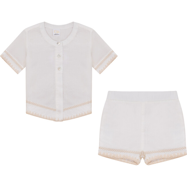 Cotton 2Pc Set Off White