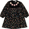 Flower Print Embroidered Dress Black - Dresses - 1 - thumbnail