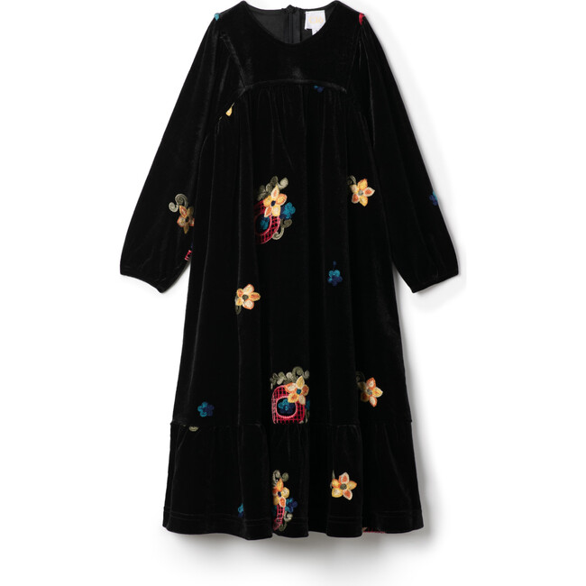 Velour Maxi Robe Black
