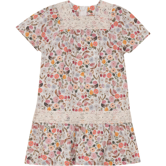 Printed Floral Lace Dress Multi Floral