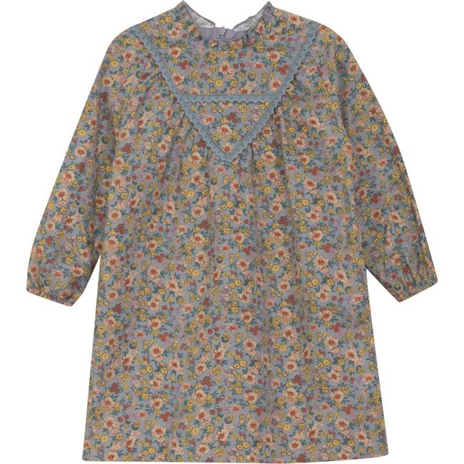 Floral Print Woven Dress Blue Floral