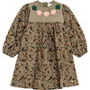 Flower Print Embroidered Dress Olive - Dresses - 1 - thumbnail