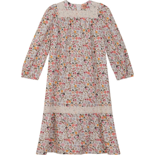 Printed Floral Lace Dress Multi Floral