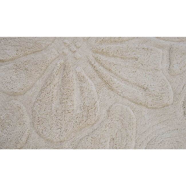 Floral Field Washable Wool Area Rug, Cream - Rugs - 5