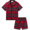 Children's Brushed Twill Short Set in Imperial Tartan - Pajamas - 1 - thumbnail