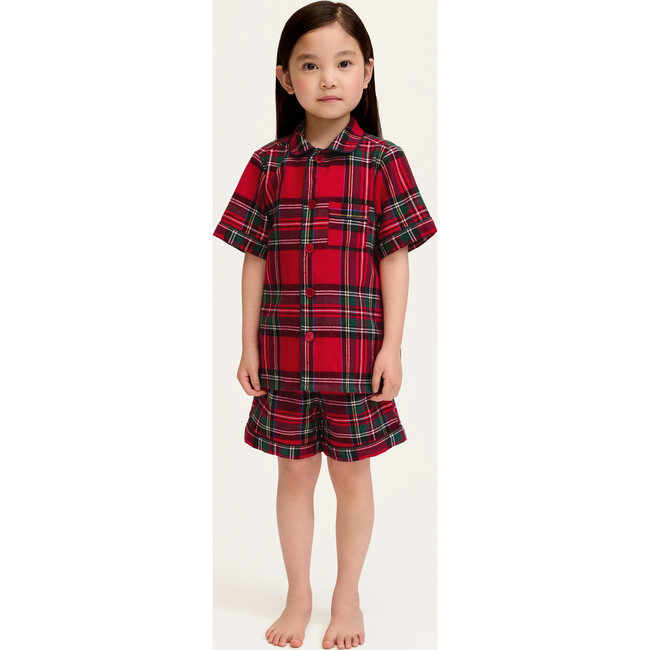 Children's Brushed Twill Short Set in Imperial Tartan