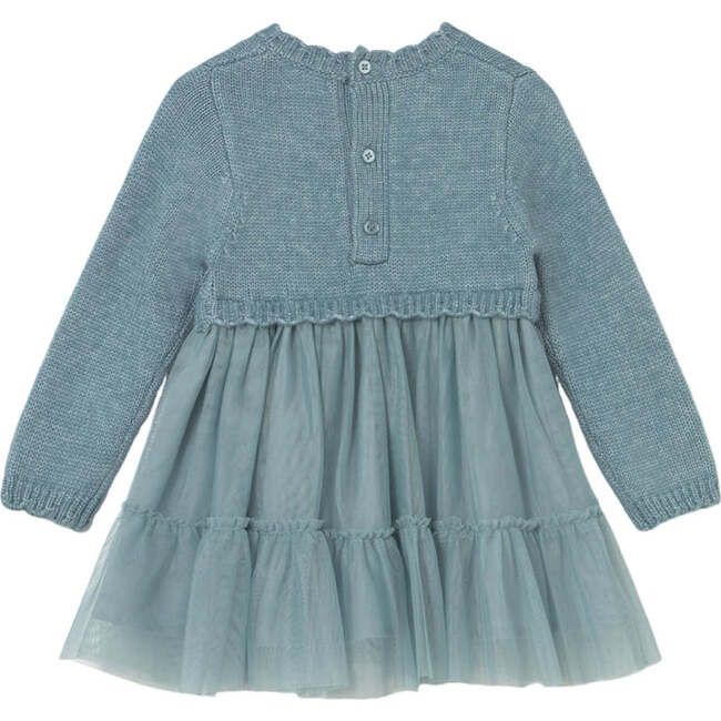 Baby Knit and Tulle Dress, Blue