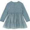 Baby Knit and Tulle Dress, Blue - Dresses - 2