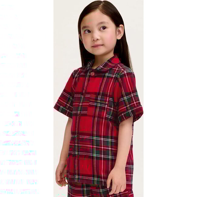 Children's Brushed Twill Short Set in Imperial Tartan - Pajamas - 3