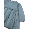 Baby Knit and Tulle Dress, Blue - Dresses - 3