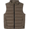 Boy Lightweight Padded Vest, Brown - Vests - 1 - thumbnail