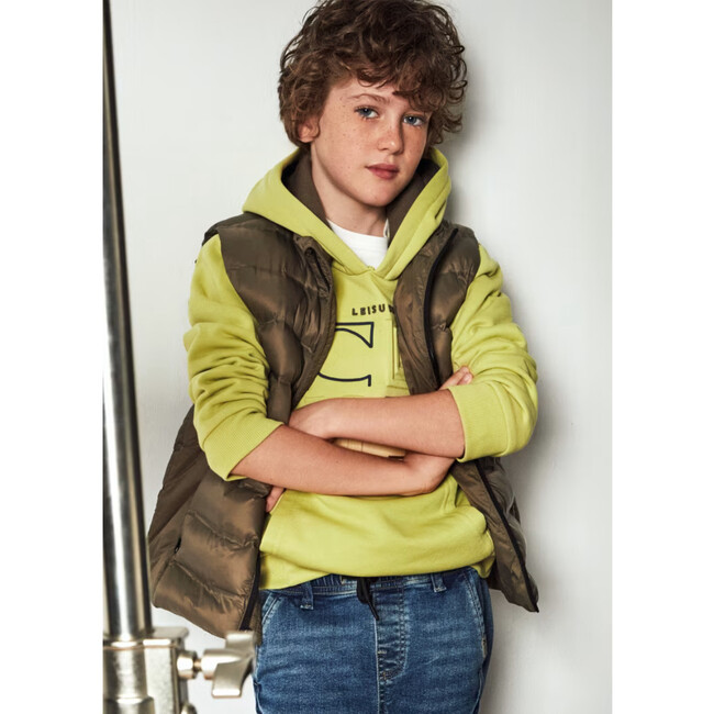 Boy Lightweight Padded Vest, Brown - Vests - 3