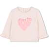 Long Sleeve T-Shirt, Pink - T-Shirts - 1 - thumbnail