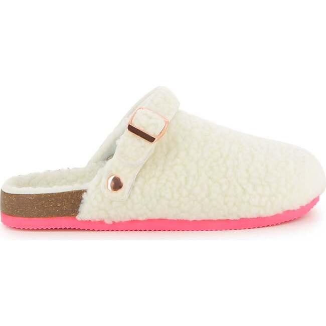 Adjustable buckle slippers, Beige