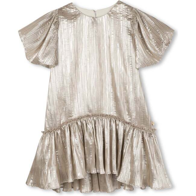 Balloon sleeve dress, Gold