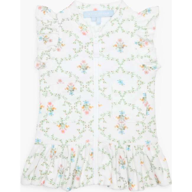 The Tiny Frankie Beach Dress, Pastel Trellis