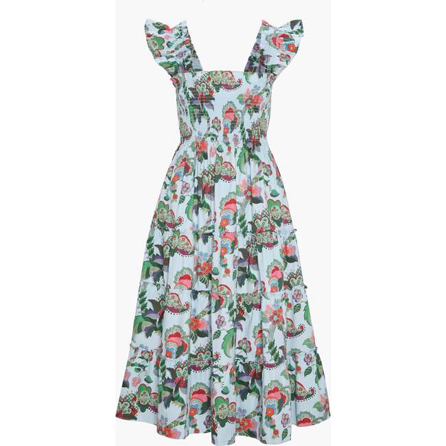 The Ellie Nap Dress, Light Blue Jungle Floral