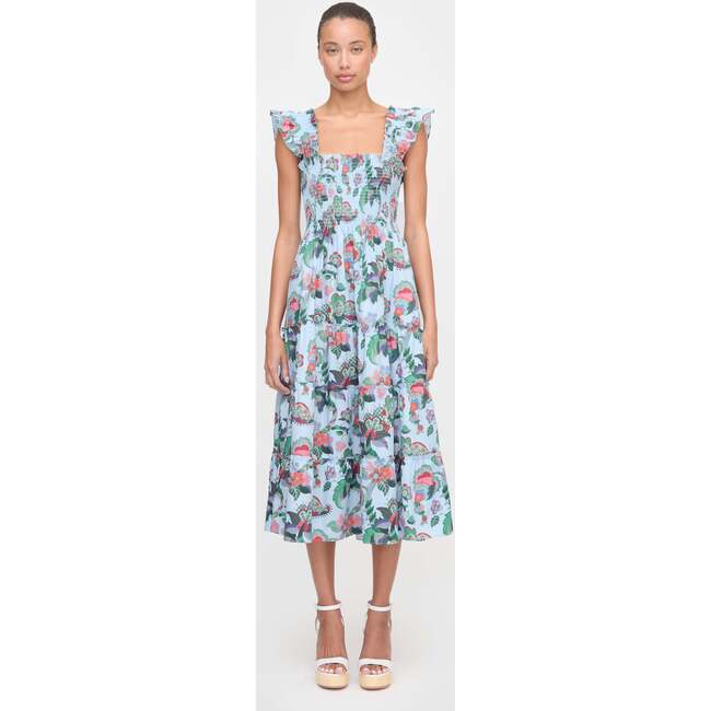 The Ellie Nap Dress, Light Blue Jungle Floral